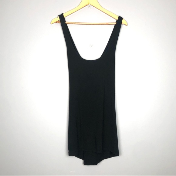 ATHLETA criss cross back  tunic tank top scoop neck black size M super soft - Picture 6 of 13